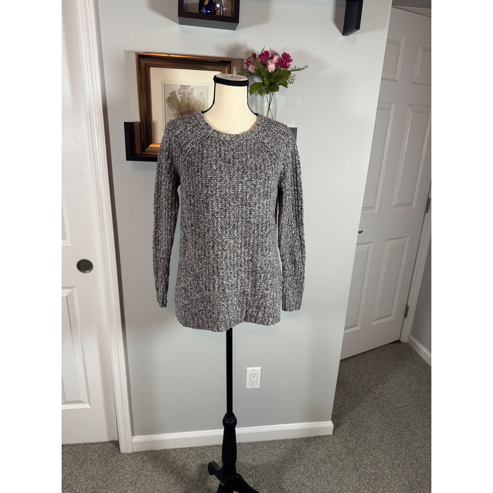 American Eagle Ahh-mazingly Soft Marled Gray Ribbed Knit Sweater Small